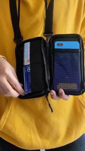 Qrev - Tas Handphone Gantung Pouch Hanging Kartu Dompet Hp Sling Bag Pria Wanita