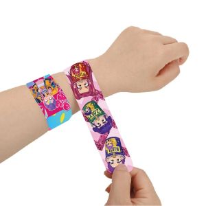 Bandai | Hot Colorful Anime Girl Slap Bracelets Fun Snap Wristband Toys for Kids Birthday Party Classroom Rewards Holiday Gifts