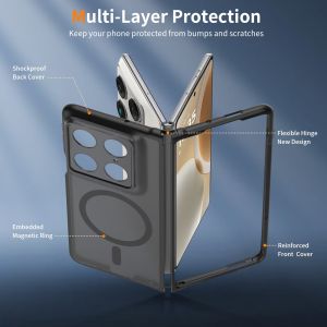 Suitable for MOTO Razr Folding Magnetic Phone Case Frosted 2-in-1 Protective Cover h260709