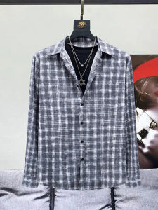 Fashionable Plaid Long Sleeve Casual Shirt for Men Spring Summer 2025 Business Gentleman Style Youthful Trendy Base Layer Top