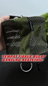 Tempat Tissue Roll Bulat Camping Outdoor Model Gantung dan Stand Meja Merk CLS