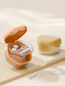 Invisible Tooth Socket Storage Box Dentures Portable with Portable Hidden Beauty Kids Teeth Brace Retainer Box