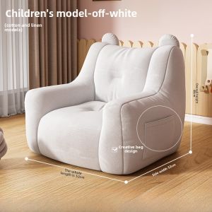 Childrens Sofa Baby Small Couch Infant Cute Cartoon Reading Seat Boy Lazy Bean Bag Sofa Chair Modern Simple Style Fabric