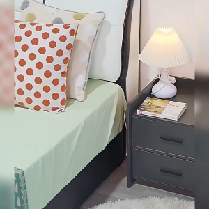 HomeFurni Light Luxury Living Room Sofa Side Table with Drawers Mini Office Files Storage Cabinet Small Bedside Nightstand