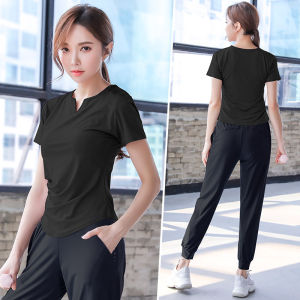 Womens Sport Yoga Fitness Quick Dry Suit Spring Autumn 2025 New High-End Mobile Phone Pocket Running Fitness Clothing