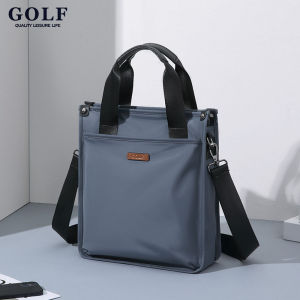 กระเป๋าเอกสาร2025ใหม่คุณภาพกอล์ฟสำหรับผู้ชายกระเป๋าถือสำหรับประชุมธุรกิจแบบลำลองกระเป๋าคาดลำตัวกระเป๋าเอกสารกันน้ำกระเป๋าสะพายข้างผ้าอ๊อกซ์ฟอร์ดมีซิปสไตล์ลำลอง