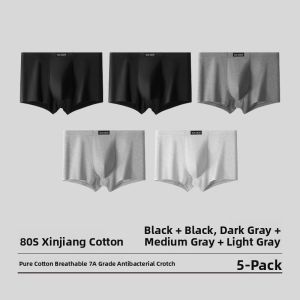 MiiOW | Mens Cotton Underwear Antibacterial Crotch Loose Fit Four Corner Briefs Comfortable Breathable Boxer Shorts Youth Summer Style