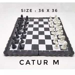 Catur Papan Plastik Lipat Berkualitas Halus SNI Ukuran M 36x36cm
