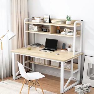 Study Table Computer Table with Bookcase Study Desk Computer Desk With Storage Writing Desk Meja Belajar Desk Home Living Room Furniture Meja Komputer Study Desk With Shelf Office Table - Lazada