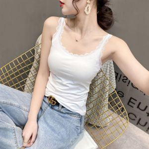 Lieoyuarn | Lace Edging Spaghetti Strap Top for Women