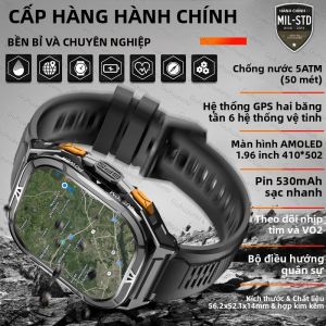 Đồng Hồ Thông Minh GUHUAVMI TANK X5 Đồng Hồ Thể Thao Ngoài Trời Chắc Chắn 1.96 Inch AMOLED 5ATM GPS La Bàn Theo Dõi Sức Khỏe Cho Android iOS