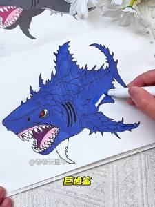JUANJUANYUN | Leviathan Sea Monster Coloring Book Easy Drawing