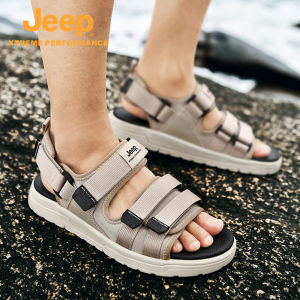 Jeep | Jeep Mens Casual Sandals Soft Bottom Magic Tape Beach Shoes Anti-slip Trendy Large Size Comfortable Breathable Lightweight