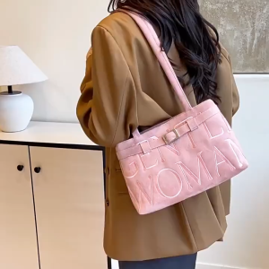 Gentlewoman high-grade suede ballet bag 2026 new all-match retro embroidered underarm shoulder bag