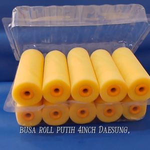refill kuas roll cat tembok busa roll putih kuning 4" daesung 1Kotak isi 10pcs