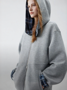Elle | Plaid Hooded Womens Jacket