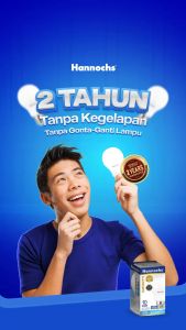 Lampu Bohlam HANNOCHS INFINITY LED 3 / 5 / 8 / 10 / 12 / 15 Watt SNI Dual Voltage