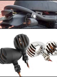 Motorcycle Retro Modification Turning Lights Metal LED Bend Flash Light CG125 Harley GN125 Longxin Rearview Mirror Indicator
