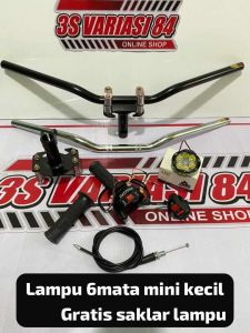 Paketan stang RzR+adaptor stang+gas spontan daytona 2tombol+lampu sorot LED=✓GRATIS SAKLAR LAMPU...