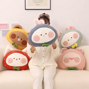 หมอนผ้าห่มตุ๊กตา หมอนลายผลไม้ มีผ้าห่มนาโน 3ฟุต หมอนตุ๊กตา ขนาด 35cm ขนนุ่มพิเศษ พกพาใช้ในรถ/ออฟฟิศ ได้ดี ของขวัญปีใหม่