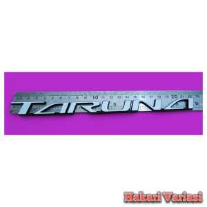 Emblem logo tempel tulisan TARUNA 3D timbul SATU PCS lengkap dengan perekat langsung pasang mobil Daihatsu TARUNA Car Aksesoris kendaraan