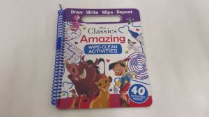 Disney Wipe Clean Activity Book with Pen for Kids to Draw & Play Amazing Puzzles & Games