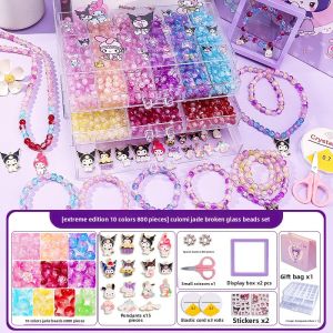 Childrens Beaded Bracelet DIY Handmade Gift for Girls Birthday Toy KLMCZ Creative Crafting Jewelry Making Kit for Kids