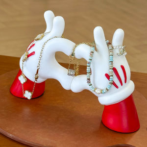 Creative Cute Mickey Heart Ornament Home Bedroom Desktop Watch Ring Jewelry Storage High End Decoration Gifts