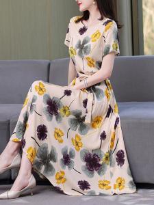 NUANKONG | Large Size Sweet Style Cotton Linen Dress