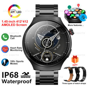Men Smart Watch HD AMOLED Screen Heart Rate Sleep Monitoring Bluetooth Call Smartwatch Fitness Pedometer Sports Watches AI Voice