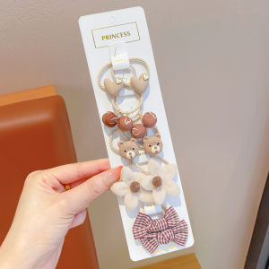 ENEN | High-Elastic Hair-Friendly Bear and Flower Hair Bands