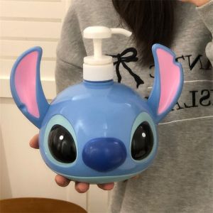 1 PC จัดแต่งทรงผมขวดโลชั่น Stitch แยกขวด 1100ml Big HEAD Shape กดขวดขนาดใหญ่ขวดเปล่าฝักบัว Sel ขวดแชมพู