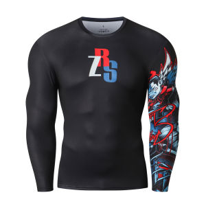 เสื้อผ้าออกกำลังกายแบบสวมทับแขนยาวผ้าไหมน้ำแข็งแห้งเร็วสำหรับผู้ชาย ป้องกันแสงแดด ปั่นจักรยาน วิ่ง บาสเก็ตบอล ฟิตเนส เสื้อผ้ากีฬา