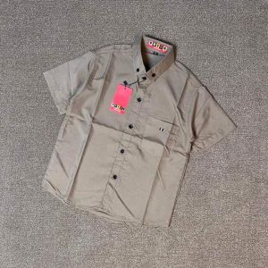 Kemeja Polos Anak Laki laki Lengan Pendek Umur 1 2 3 4 5 6 7 Tahun Hem Putra Premium Hitam Maroon