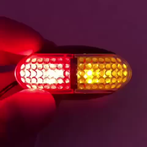 【PROMO TERBAIK】Lampu LED Samping Truk 12-24V - Untuk Volvo Scania Container & Trailer | Lampu Sein Merah/Kuning Waterproof 4 LED | Cocok untuk Bak Samping & Belakang