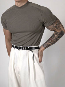 DAVID&ME | Elastic Soft Round Neck Short Sleeve T-Shirt