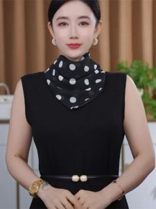 Khăn Choàng Lụa Kẻ Caro Mới Thu Đông 2025 Thời Trang Đa Năng Bảo Vệ Cổ Du Lịch Chụp Ảnh Khăn Quàng Cổ Hình Vuông Phong Cách Hàn Quốc