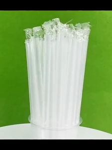 100pcs Top Quality Milktea Straw 19cm 23cm  Black Clear Individually Packed For Milk Tea (Support Wholesale)