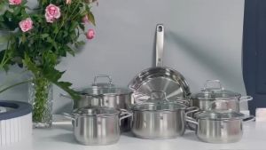 Bộ Nồi Chảo Bếp Từ Đức WMF Brilliant 6 Món Thép Không Gỉ