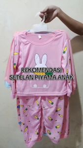 NATALIA - Setelan Piyama Anak Girl Series Karakter Lucu / Fashion Oneset Tidur Baju Panjang Celana Panjang Karakter Terlaris