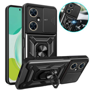 Slide Camera Armor Phone Case for Huawei Nova 11i Pro Y60 Y70 Y90 9 10 11 Se Y9a y8s y9s p30 40 lite Car Holder Ring Back Cover