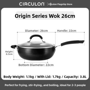 Circulon | Deep Frying Pan Non-Stick Gas Stove Dishwasher Safe