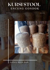 Kursi Anyaman Stool Anyam Enceng Gondok Terbaru Laris