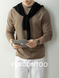 Áo Thun Cotton Modal CloudTouch Dành Cho Nam Tay Dài Cổ Cao Cao Cấp Mềm Mại Thoải Mái Thường Ngày Mùa Xuân Thu