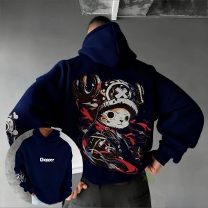 Bandai | One Piece Chopper Anime Hoodie Men Women Autumn Winter New Oversized Casual Streetwear Cosplay Pullover Cotton Sweatshirt Y2k