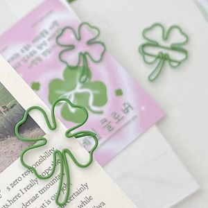 Lucky Four Leaf Clover Paper Clips High Aesthetic Value Unique Shape Paper Fasteners Notebook  Paper Folder Fixator