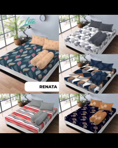 SEPREI BAHAN KATUN EMBOS MOTIF BUNGA UK 180X200 TERLARIS
