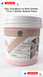 6-in-1 Deodorizer water based wall paint Waterproof No Fading cat dinding High Coverage emulsion paint