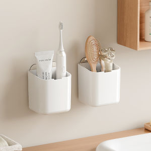 Bathroom Wall-Mounted Rack Perforation-Free Paste Toothpaste Toothbrush Comb Storage