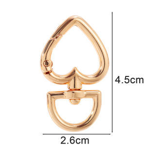 【Fairy Castle】Love Heart Metal Lobster Keychain Claps Spring Buckle Hook Key Ring Connector DIY Bag Jewelry Making Findings